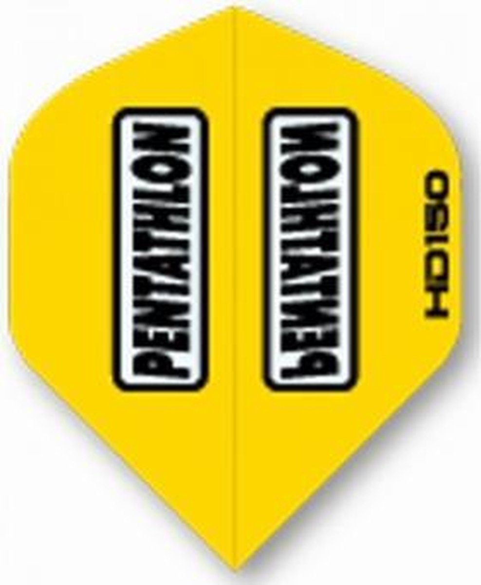 5 sets (15 stuks) Pentathlon flights HD 150 Yellow Std