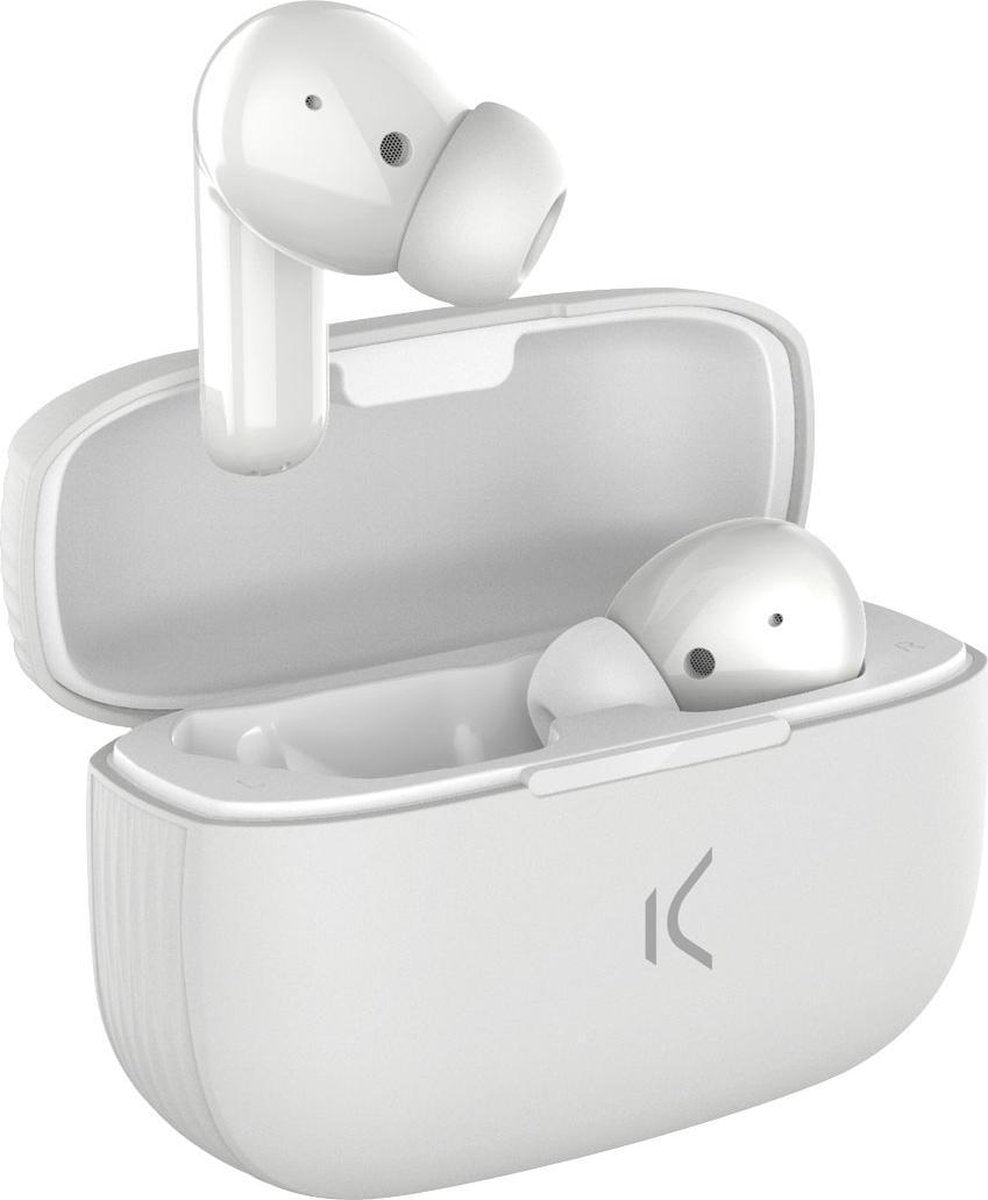 Ksix hoofdtelefoon - headset In-ear - WIRELESS - Bluetooth - wit