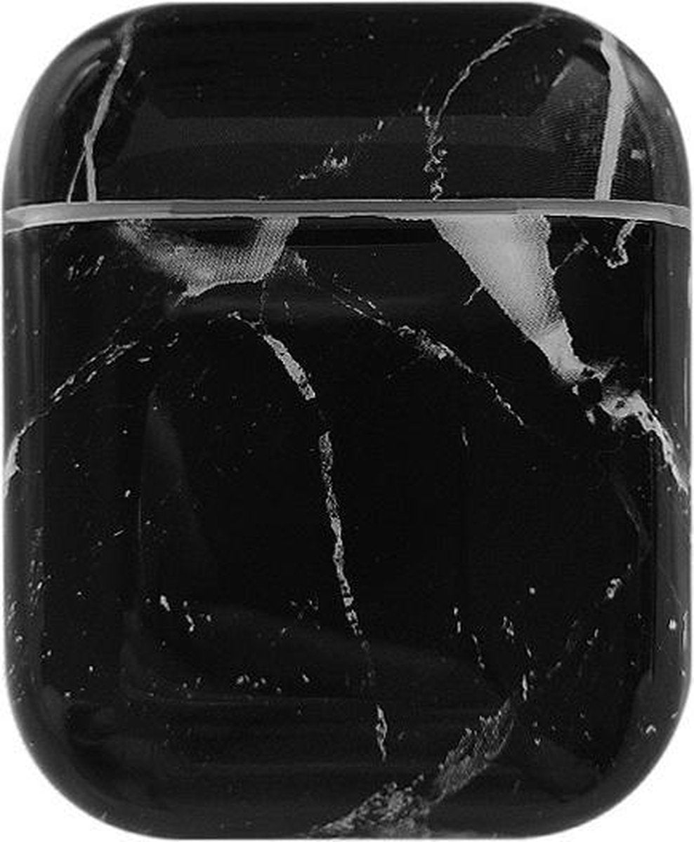 Mobigear Marble Siliconen Cover Zwart voor Apple AirPods