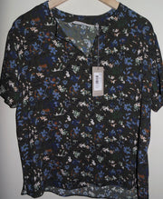 Moscow Print Dark Moss Top - Maat XS