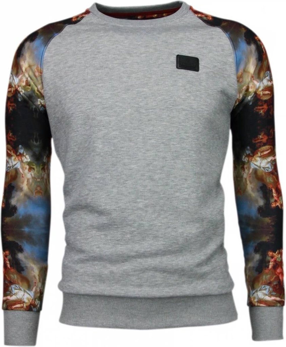 Local Fanatic Mythologie Arm Motief - Sweater - Grijs - Maten: L