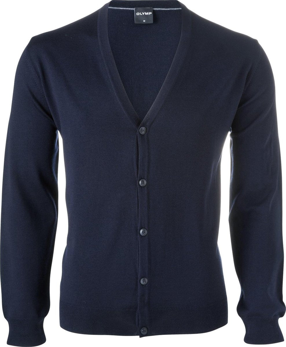 OLYMP heren vest wol - marine blauw -  Maat S