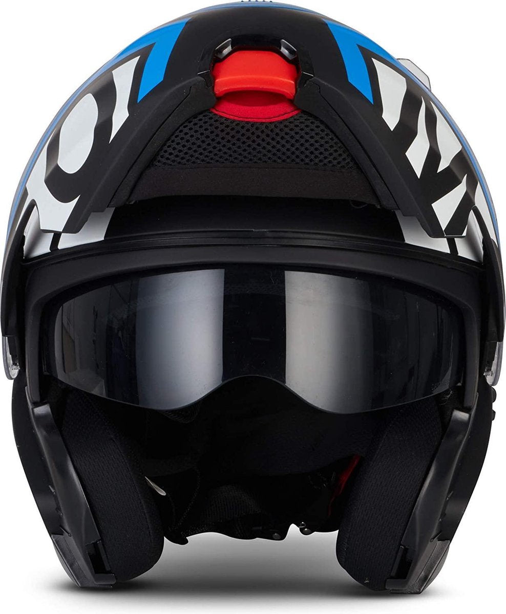 MOTO F20 Runner Blue systeemhelm Flip-Up scooterhelm