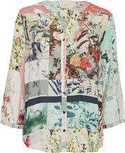 Cream cherry blouse lily green - 36