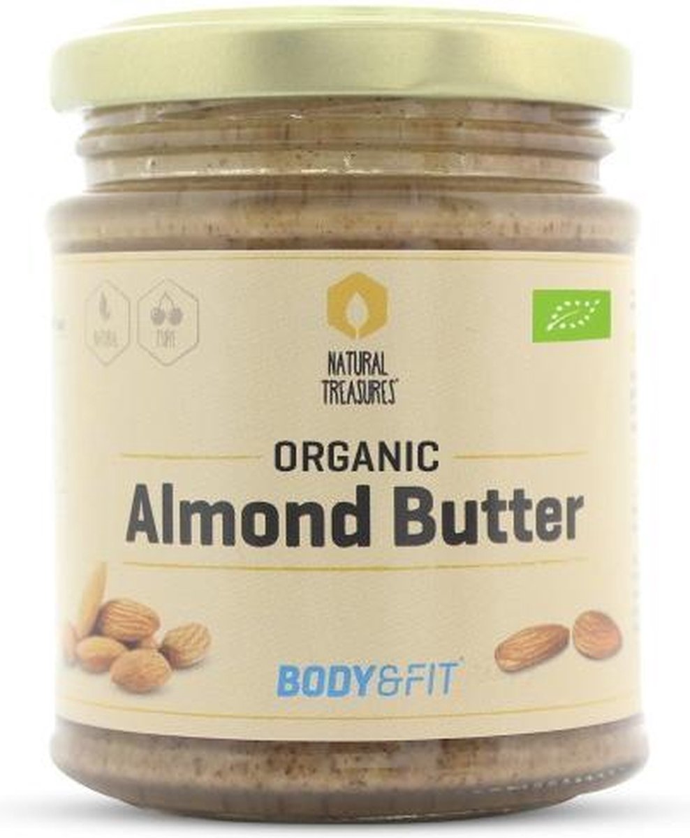 Body & Fit Superfoods Biologische Amandelpasta - 100% natuurlijk - 170 gram