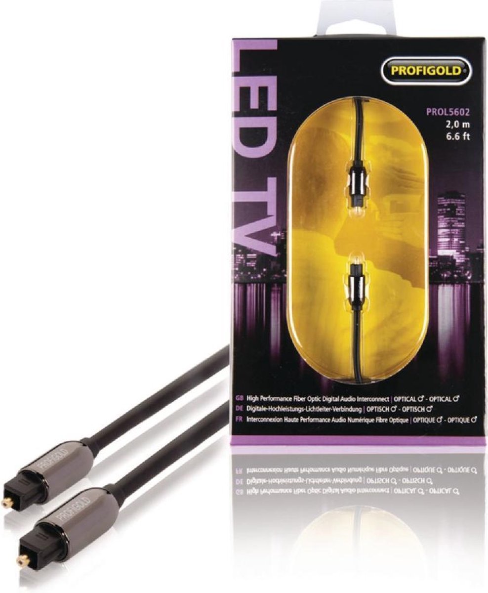Profigold PROL5602 Digitale Audiokabel Toslink Male - Toslink Male 2.00 M Antraciet