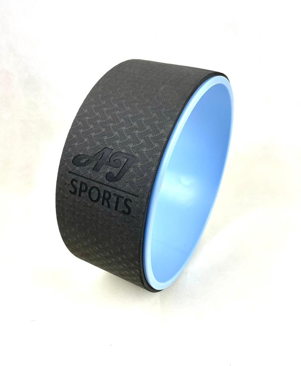 AJ-Sports Yoga wiel - Yoga wheel - Pilates - Blauw / zwart wiel