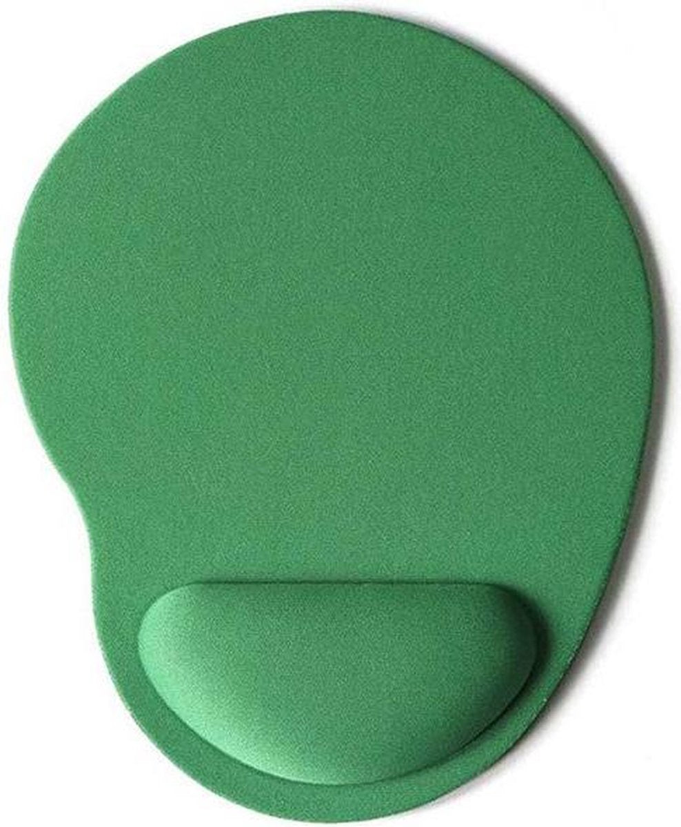 Gadgetpoint | Muismat | Rond | Polssteun | Antislip | Groen