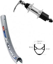KGS ACHTERWIEL 28 (37-622) ALU HOGE VELG CASSETTE 8/9 SPEED UITVAL