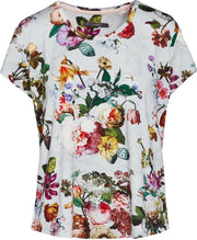 ESSENZA Saona Fleur Top Korte Mouw Grijs - XXL