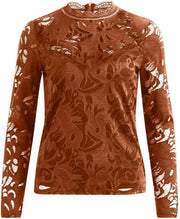 Vistasia L/s Lace Top-fav 14044847 Tortoise Shell