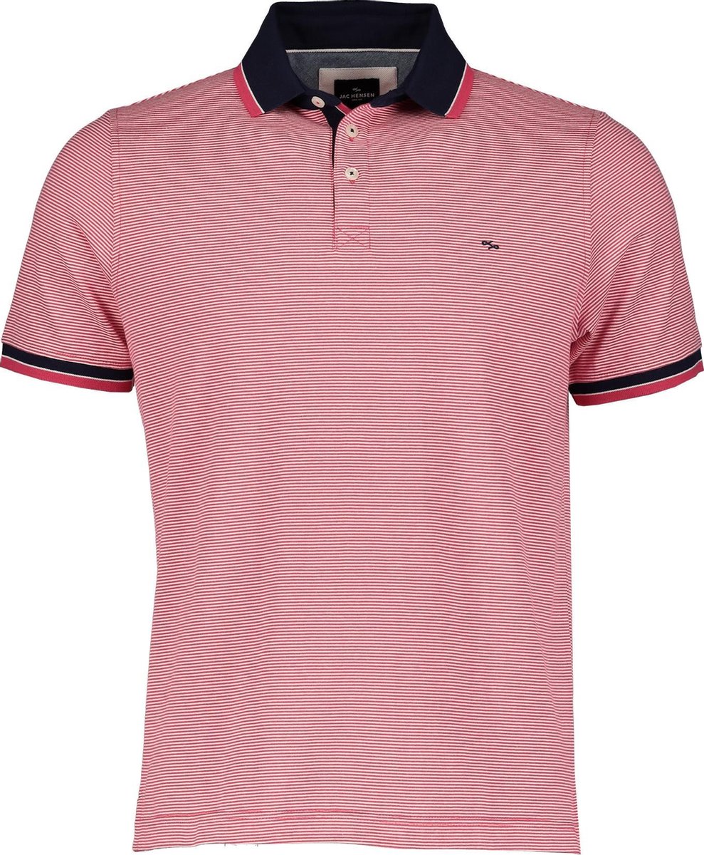 Jac Hensen Polo - Modern Fit - Fuchsia - 3XL Grote Maten