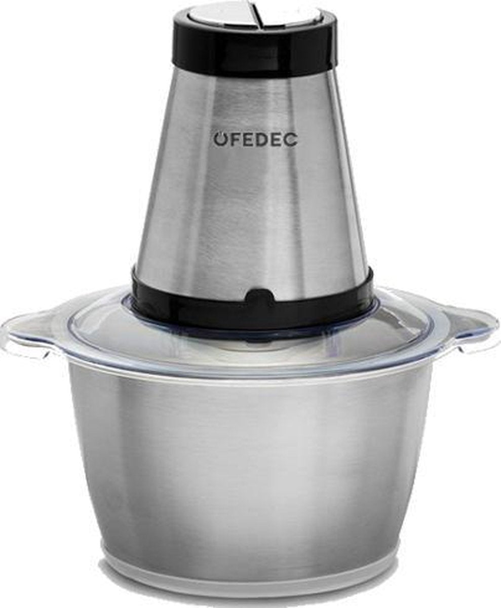 Kitchen & Home Elektrische Hakmolen 1.8L - Vaatwasser bestendigd - RVS Kom - Zilver