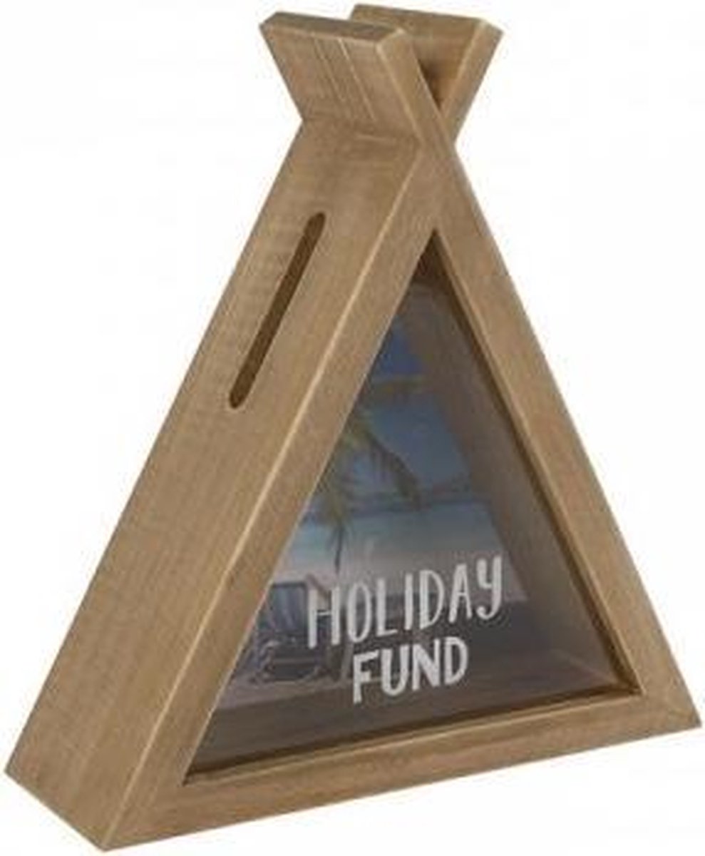 Spaarpot 'vakantie' tent 21x23x7cm