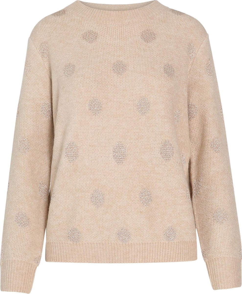 Cassis - Trui met goudkleurige stippen - Beige