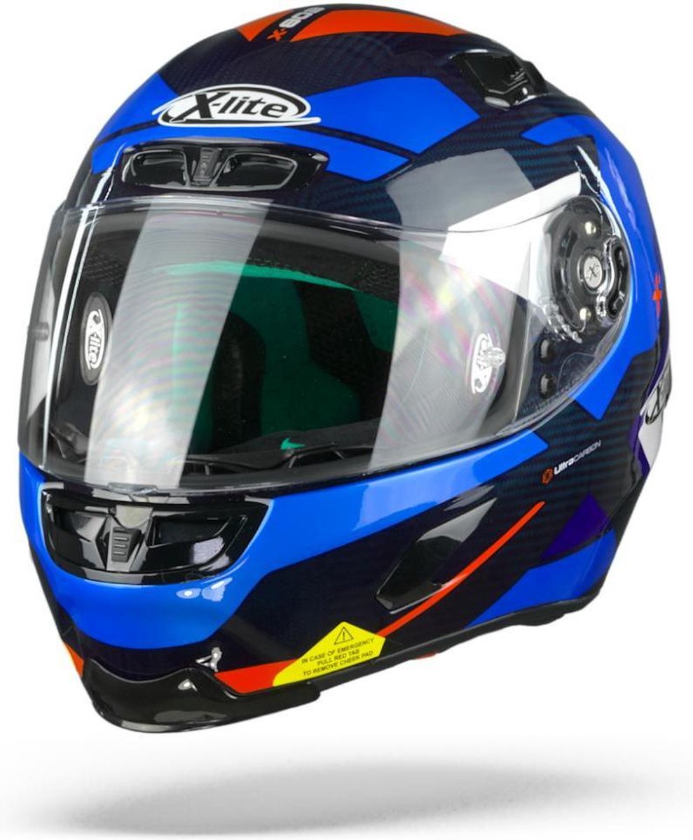 X-Lite X-803 Ultra carbon Mastery Tinto 40 Blauw Integraalhelm - Motorhelm - Maat XL