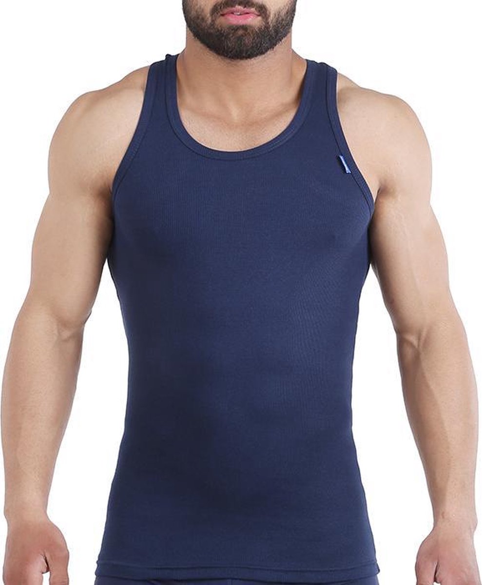 Embrator 2-stuks mannen Tank-Top met Racerback donkerblauw maat XL