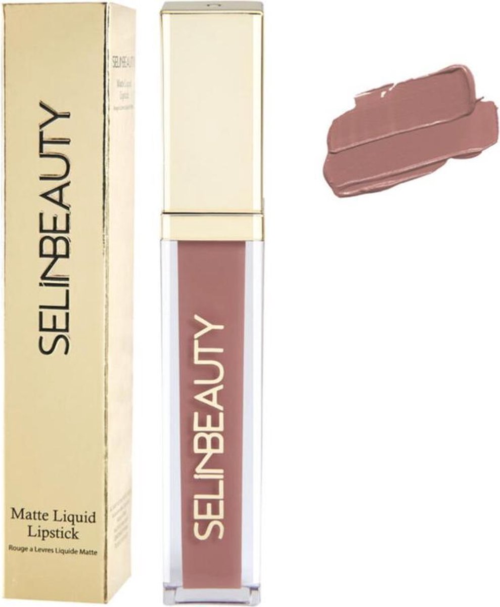 Selin Beauty Matte Liqued Lipstick Vanilla - Longlasting lipstick- Kissproof - Matte finish - Langhoudende lipstick - Flexibele textuur - Briljante kleur
