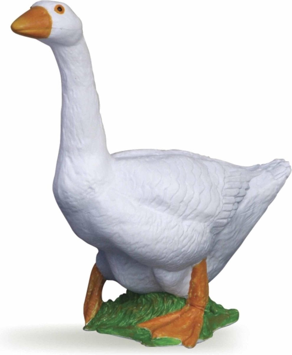 Plastic speelgoed figuur witte gans 7 cm