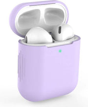 Gadgetpoint | Airpods Hoesje Siliconen Case - Airpod hoesje geschikt voor Apple AirPods 1 en Airpods 2 | Lila