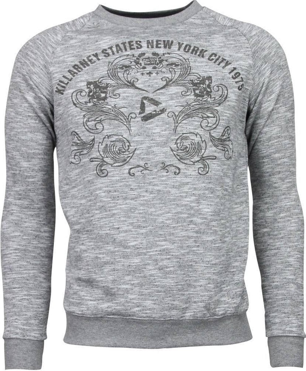 Enos New York City Print - Sweater - Grijs - Maten: S