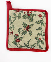 Pannenlap - luxe gobelinstof - Christmas Berries - All over - Kerst