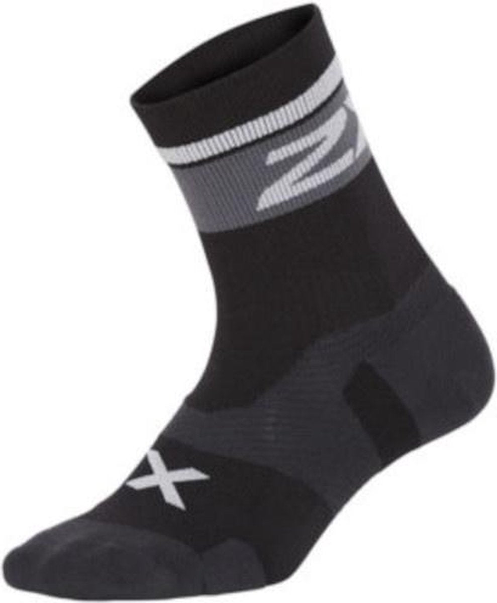 2xu Sportsokken Vectr Cushion Crew Nylon Zwart Maat Xl