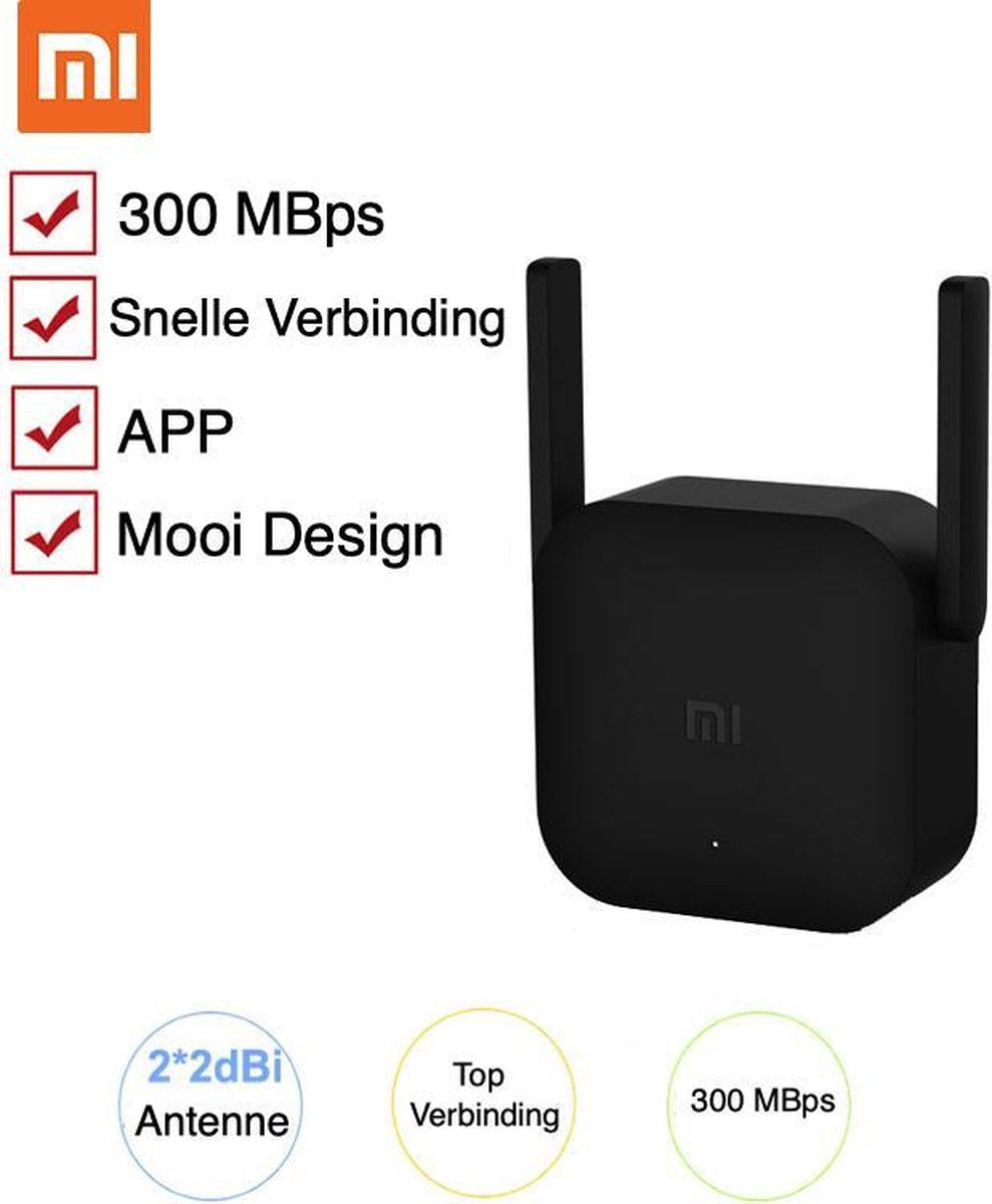 Xiaomi Wifi Versterker - App - 300 MBps - Voor Stopcontact - Wifi Repeater