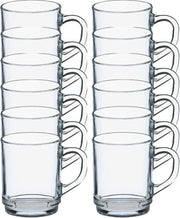 12x Theeglazen/koffieglazen Versailles transparant 250 ml