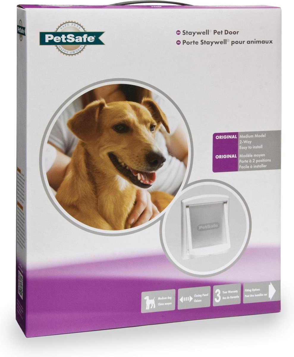 Petsafe 740 Hondenluik - Wit/Transparant - Medium - 35 x 26