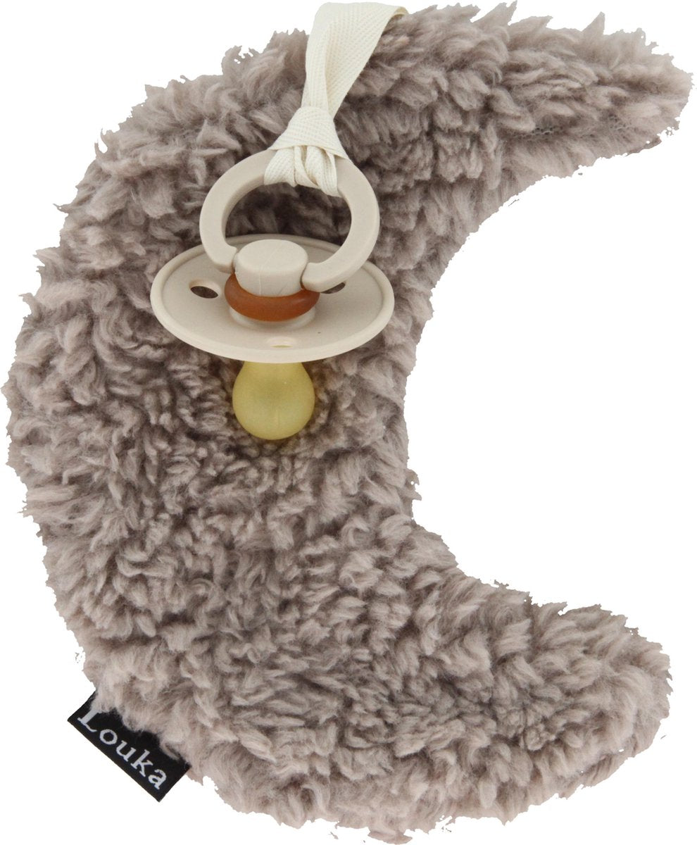 Louka speendoekje maan bruin - meisje - jongen - teddy - speenknuffel - excl. Speen