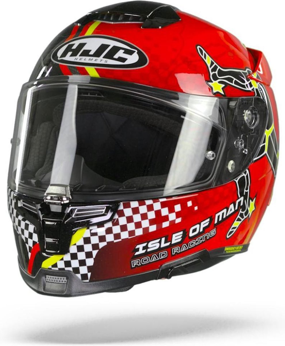 HJC RPHA 70 Isle Of Man Red White Gold Full Face Helmet 2XL