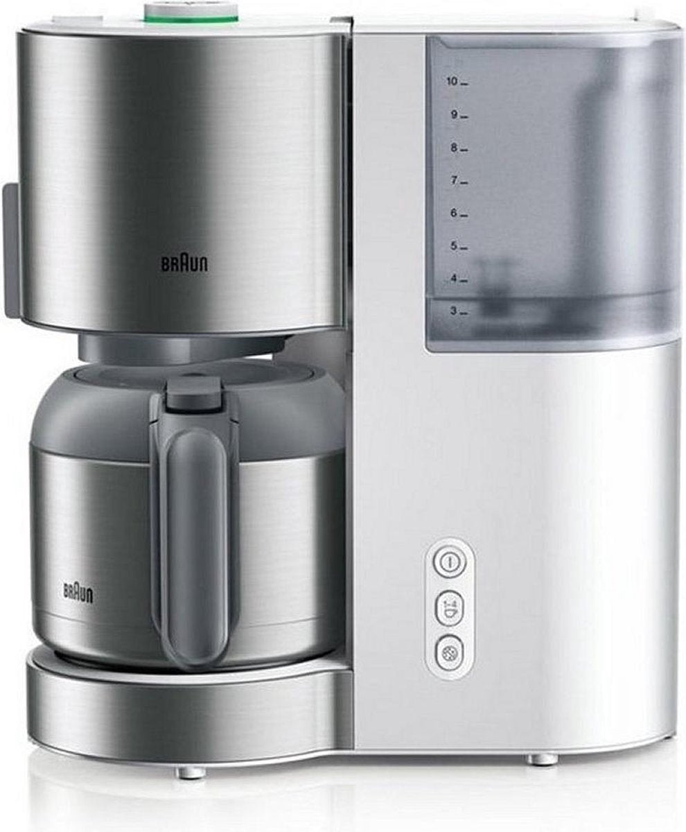 Braun KF 5105WH Domestic Home Koffiezetapparaat RVS/Wit