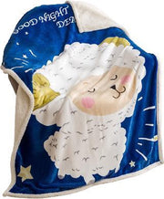 Winter Teddy Fleece Babydeken - Schaap - baby en kind - ledikant - 95x135 cm - wollen deken wiegdekentje