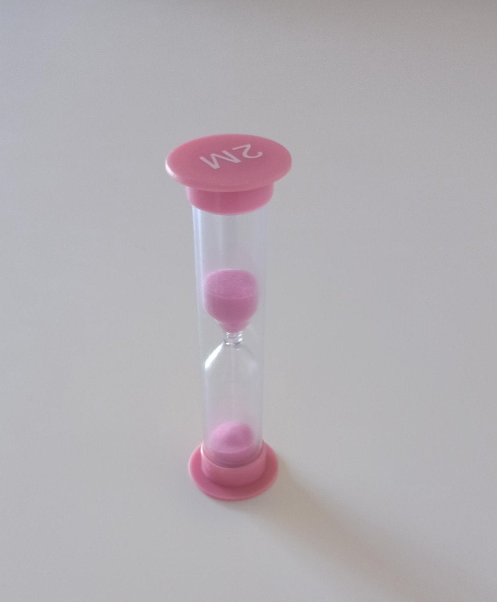 Premium Zandloper van 2 Minuten - Roze - Timer voor Spellen
