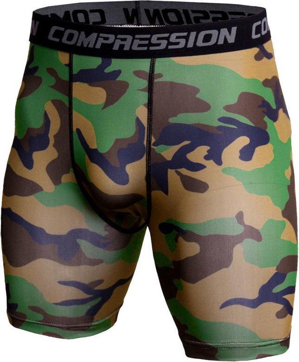Mountainbike - Compressie Short - Ondergoed - Boxer - Fietsen - Groen
