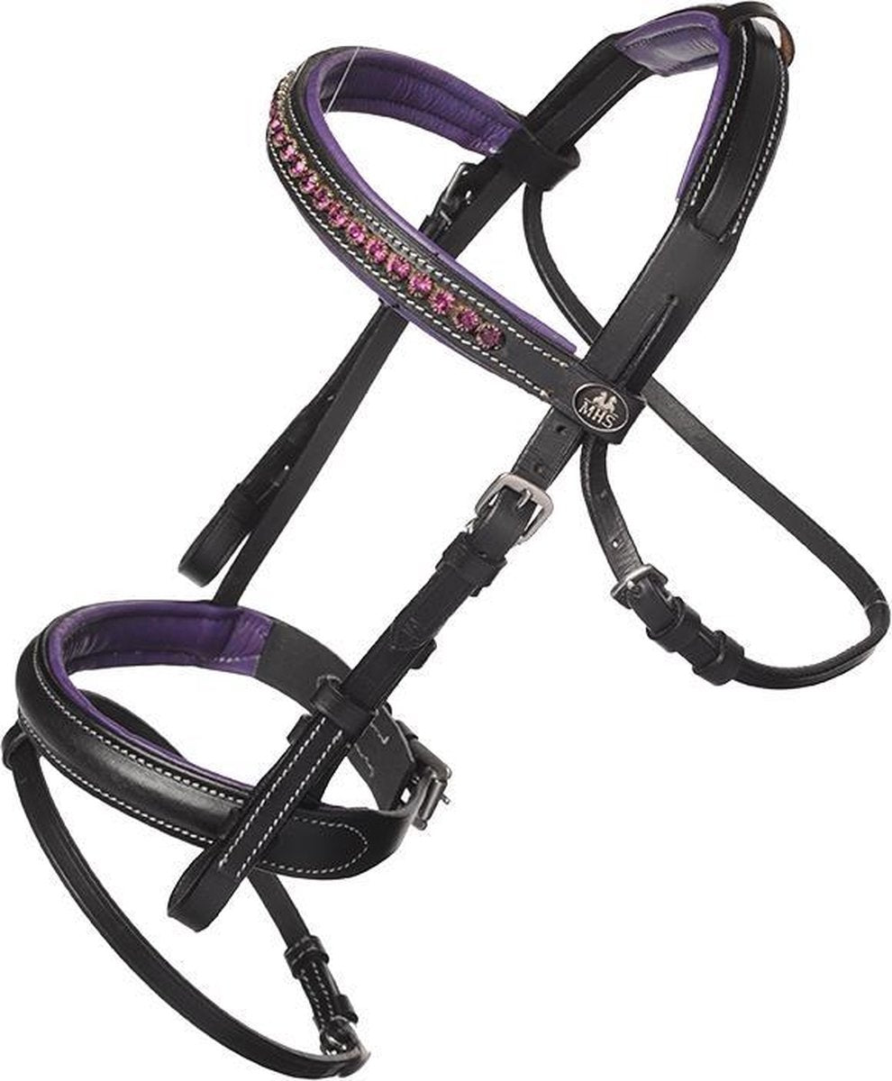 MHS Hoofdstel Naila black/purple mini mini