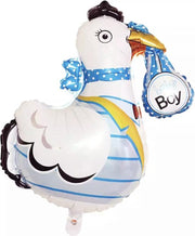 Ooievaar-BabyBoy-Groot-Folie-Ballon- 1+1 Gratis