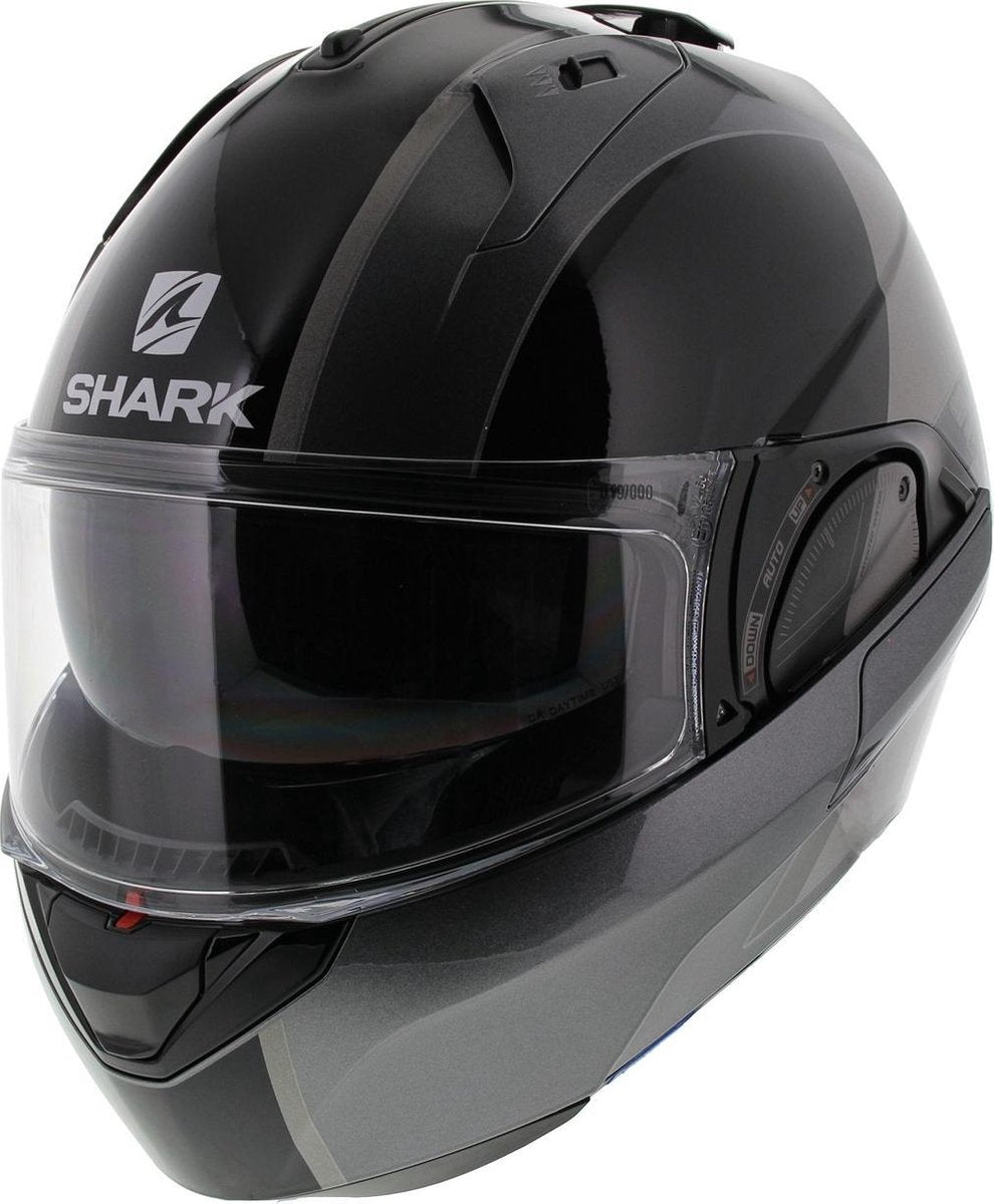 Shark Evo ES Endless Anthracite Black Anthracite  Systeemhelm - Motorhelm - Maat S