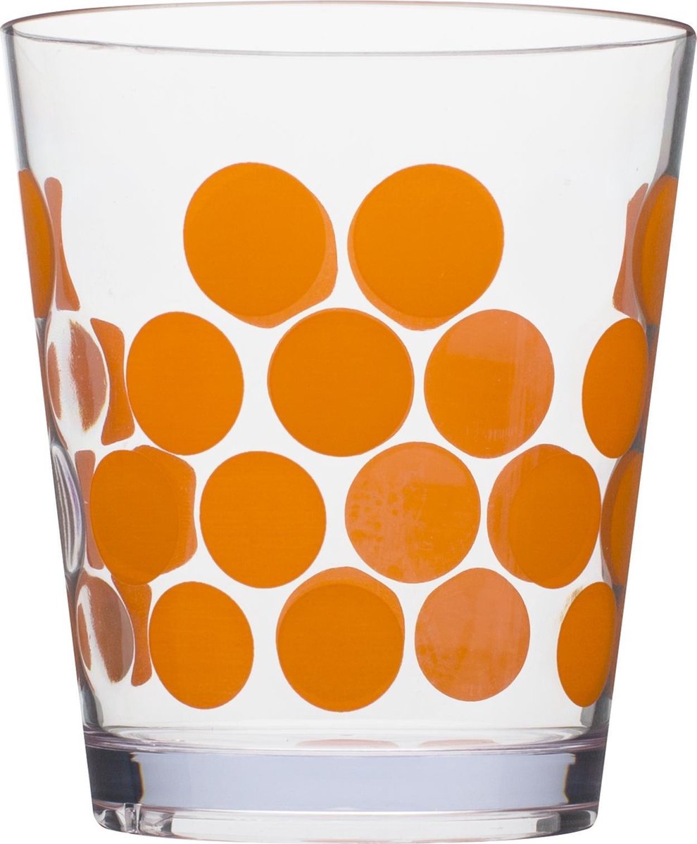 Zak!designs Drinkbeker Dot Dot 420 Ml Oranje/transparant