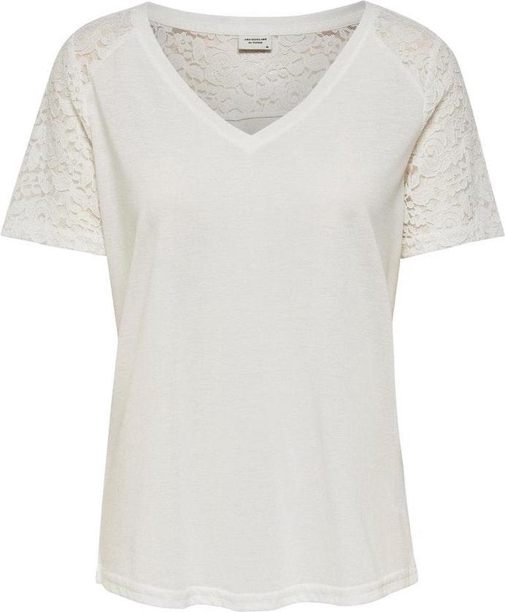 Jdystinne S/s Lace Top Noos Jrs Rpt 15212447 Cloud Dancer