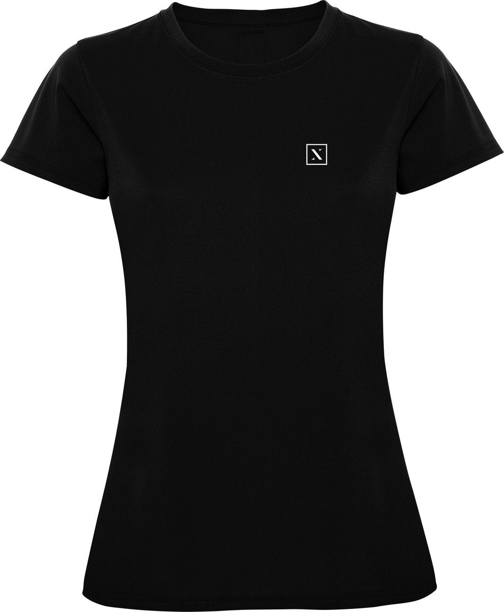 LXURY Comp T-Shirt Zwart Maat XL - Shirt - Sportshirt - Trainingskleding - Training shirt - Sportkleding - Performance shirt - Dames