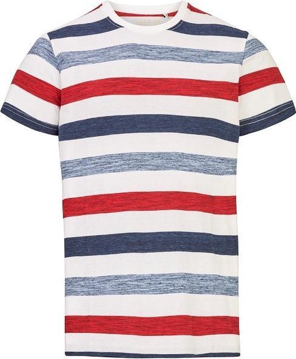 Killtec heren streep shirt Mantiro rood - maat L