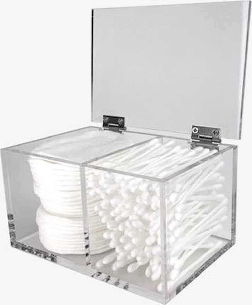 Wattenschrijfhouder Floor | Wattenschijf houder | Wattenschijfjes dispenser| Wattenbollen houder | Wattenstokjes houder | Wattenstokjeshouder | Wattenstaafjeshouder | Badkamer accessoires | Organizer | Make-up organizer | Beautybox | Storage box |