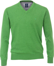 Redmond heren trui katoen V-hals - groen -  Maat: 4XL