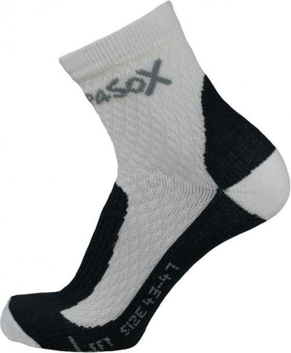 Apasox - Sportsokken - Jungfrau - Wandelen - Hardlopen - Merinowol - Wit/Zwart - Maat: 35-38