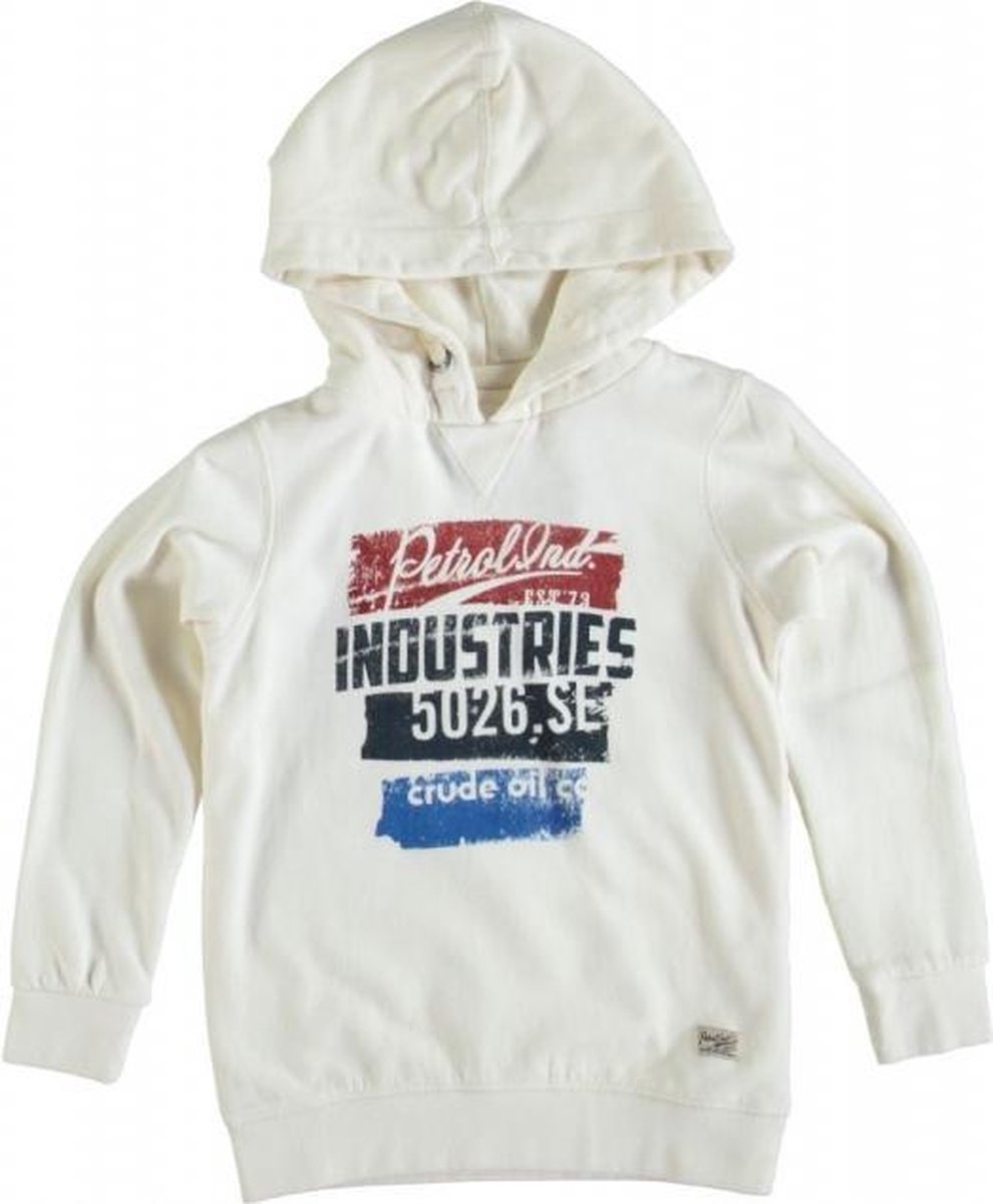 Petrol zachte ecru sweater hoodie Maat - 128