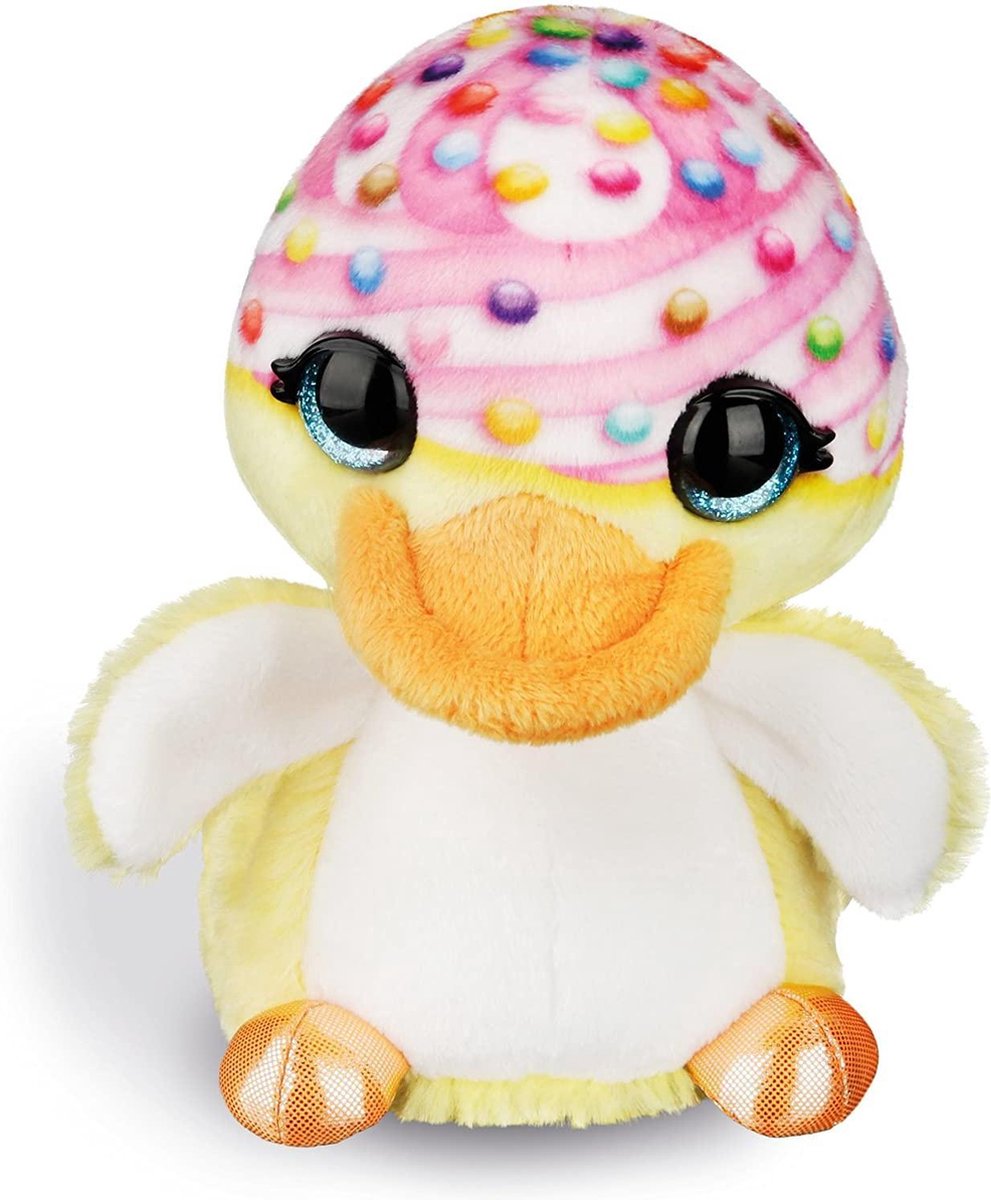 Nici Knuffel Eend Junior 16 Cm Pluche Geel/wit