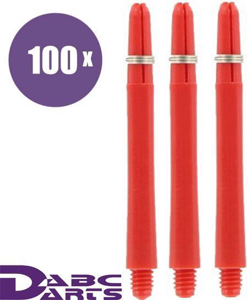 ABC Darts Shafts - Kunststof Rood - Medium - 100 sets