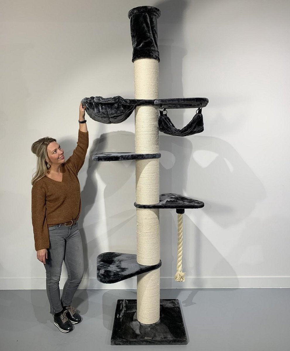 Krabpaal voor grote katten Maine Coon Tower Crown Dark Grey